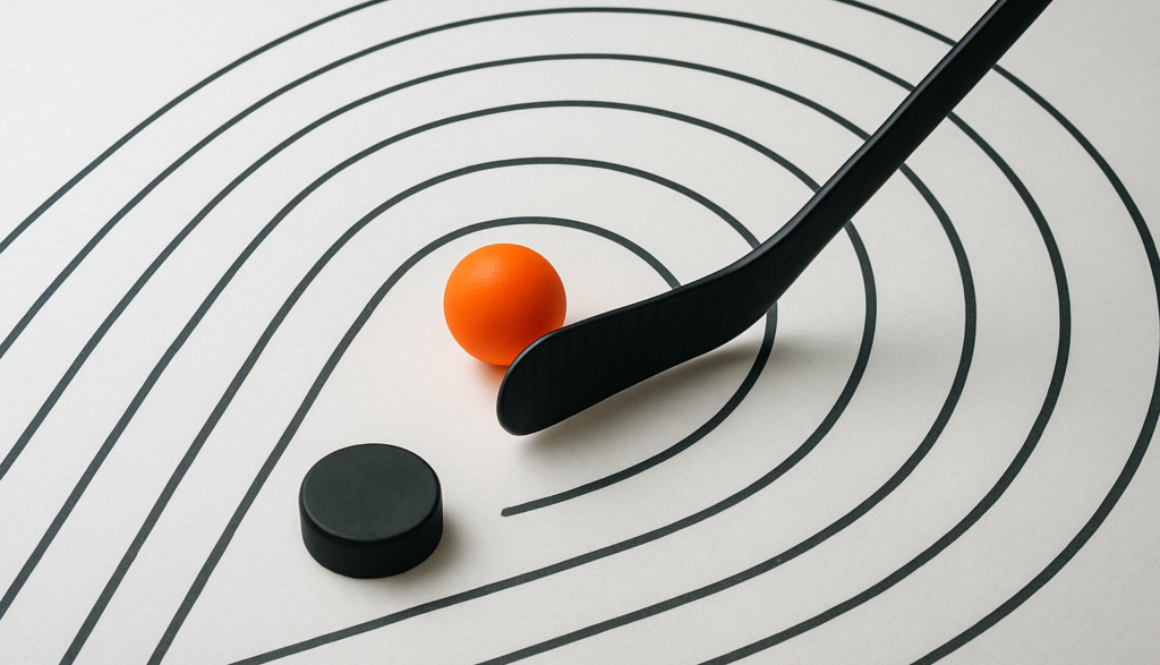 trening hokejowy poza lodem stickhandling